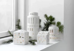 Kähler Urbania Lyshus - Functio H 9 cm - Keramik - Hvid