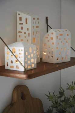 Kähler Urbania Lyshus - Højhus H 22 cm - Keramik - Hvid