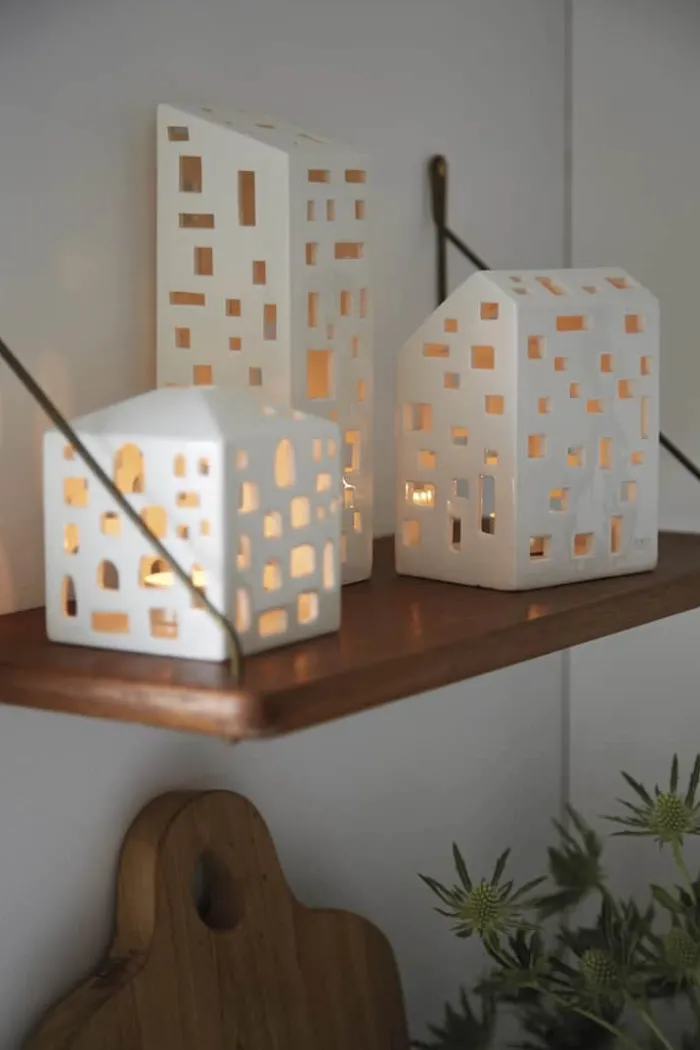 Kähler Urbania Lyshus - Højhus H 22 cm - Keramik - Hvid