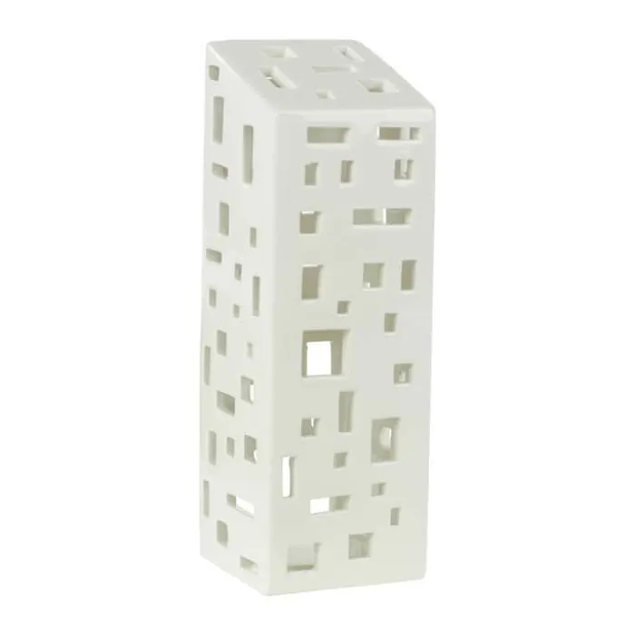 Kähler Urbania Lyshus - Højhus H 22 cm - Keramik - Hvid