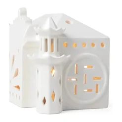 Kähler Urbania Lyshus - Pantomime Teatret H 10 cm - Keramik - Hvid