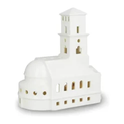 Kähler Urbania Lyshus - Vor Frue Kirke H 17,5 cm - Keramik - Hvid
