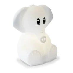 Kidywolf Natnatlampe - Elefant H 15,7 cm - Silikone - Hvid