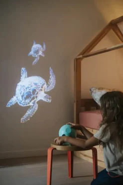 Kidywolf Projektor - Ocean 6 billeder - Indbygget timer - Genopladelig