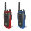 Kidywolf Walkie Talkie - 2 stk. 3 til 6 km rækkevidde - Genopladelig - Blå/rød