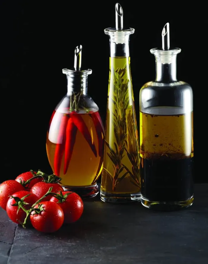 KitchenCraft Olie/Edikkeflaske 450 ml - Glas/metal - Klar