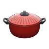 KitchenCraft World of Flavours Pastagryde 4 liter - Kulstofstål - Rød