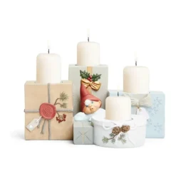 Klarborg Adventsstage - Bjarke H 12 cm - Special keramik - Lyseblå/beige
