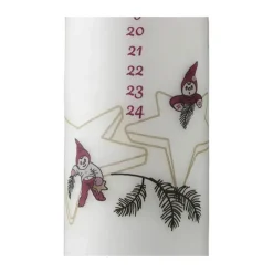 Klarborg Kalenderlys - Anker & Naja H 20 cm - Paraffin - Hvid