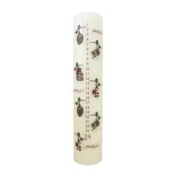 Klarborg Kalenderlys - Nisserikker H 25 cm - Specialvoks - Creme