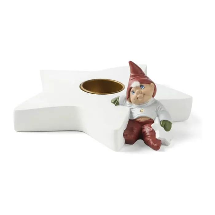 Klarborg Kalenderstage - Anker H 7,5 cm - Polyresin - Hvid