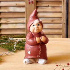Klarborg Nisse - Liv H 18 cm - Polyresin - Rød
