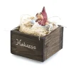 Klarborg Nisse - Mia H 13 cm - Keramik - Brun/ Rød