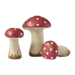 Klarborg Svampesæt H 5,5 cm - Polyresin - Rød