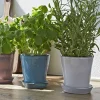 Knabstrup Keramik Dyrkningspotte H 11 cm - Terracotta - Hvid