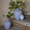 Knabstrup Keramik Riller Vase H 12,5 cm - Keramik - Lavendelblå
