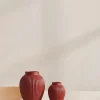 Knabstrup Keramik Riller Vase H 20 cm - Keramik - Soft cherry