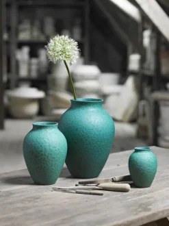 Knabstrup Keramik Vase H 27 cm - Keramik - Irgrøn