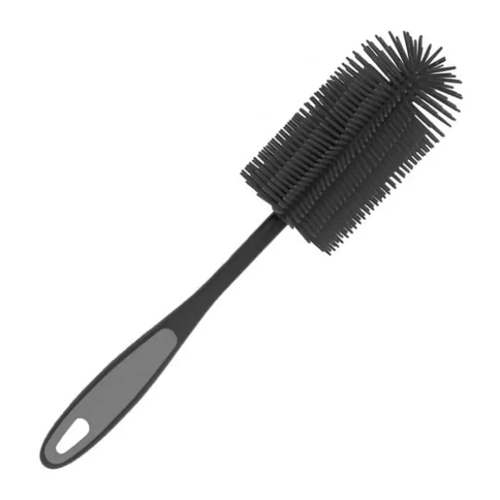 Kochblume Opvaske- og flaskebørste L 28 cm - Silikone/fjederstål - Antracitgrå