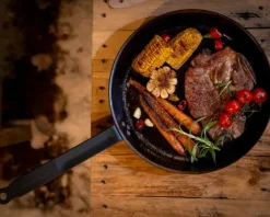 Kockums Jernverk Stegepande Ø 30 cm - Kulstof stål - Sort