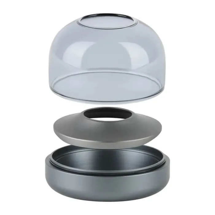 KOODUU Glow 8 Fyrfadsstage H 8,1 cm - Aluminium/glas - Moody blue