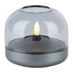 KOODUU Glow 8 Fyrfadsstage H 8,1 cm - Aluminium/glas - Moody blue