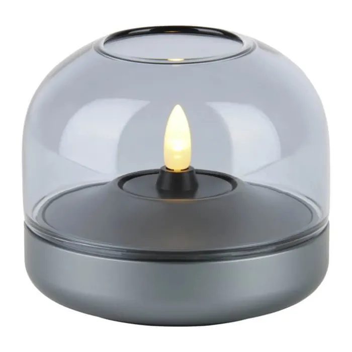 KOODUU Glow 8 Fyrfadsstage H 8,1 cm - Aluminium/glas - Moody blue