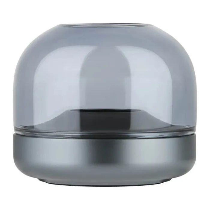 KOODUU Glow 8 Fyrfadsstage H 8,1 cm - Aluminium/glas - Moody blue