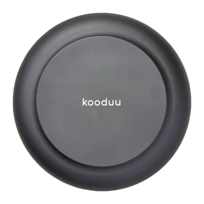 KOODUU Glow 8 Fyrfadsstage H 8,1 cm - Aluminium/glas - Smoked Grey