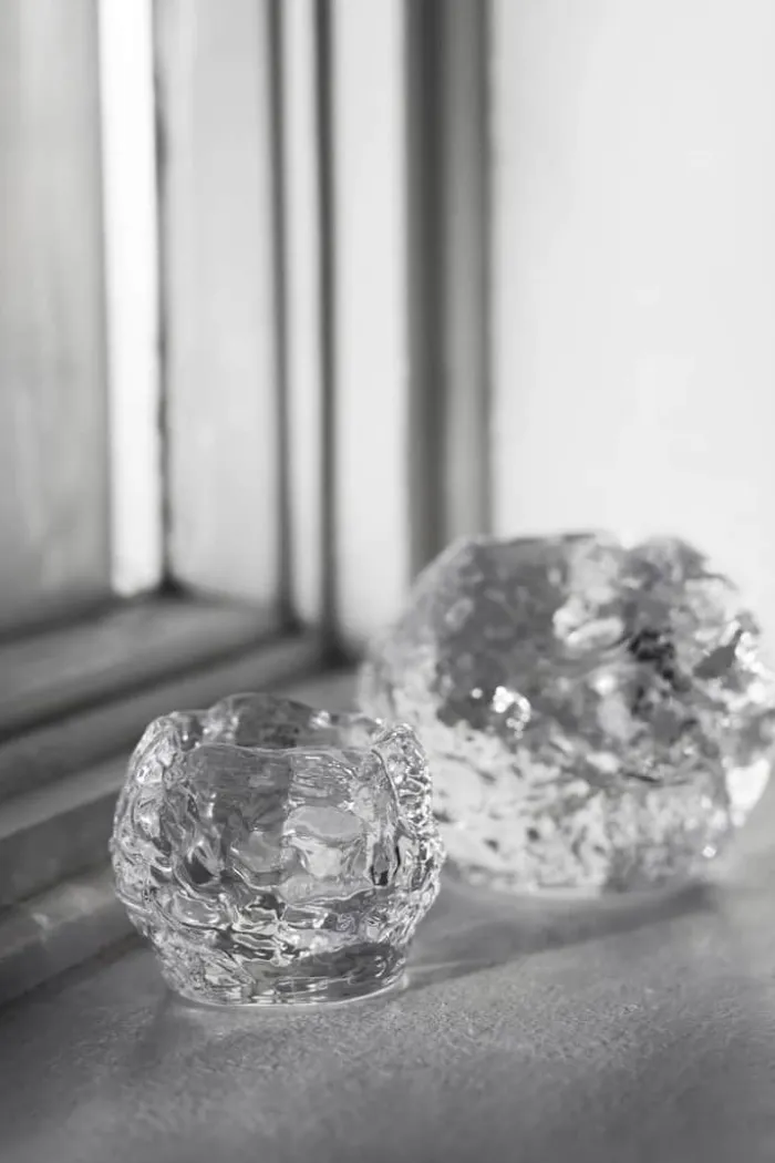 Kosta Boda Snowball Fyrfadsstage H 7 x B 8 cm - Glas - Klar