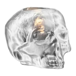 Kosta Boda Still Life Skull Lysestage Ø 11,5 cm - Glas - Metallic