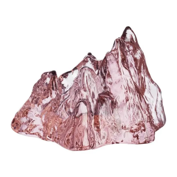Kosta Boda The Rock Fyrfadsstage H 9,1 x B 14 x L 12,3 cm - Krystalglas - Pink