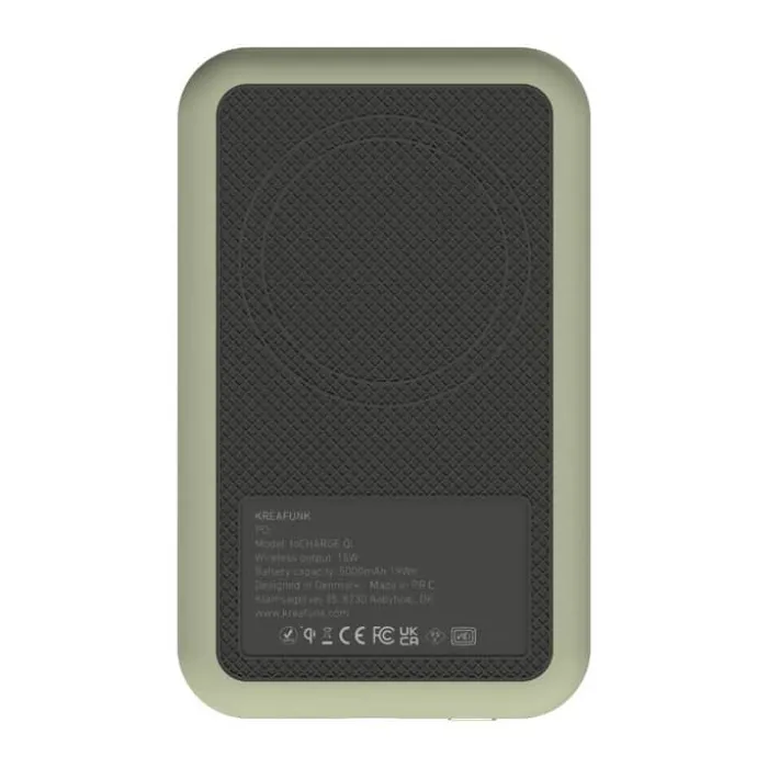 Kreafunk toCHARGE QI Ladestation Trådløs opladning - Dusty olive