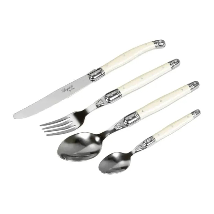 Laguiole By Hâws Bestiksæt - 24 stk. 6 kuverter - ABS-plastik/rustfrit stål - Perle
