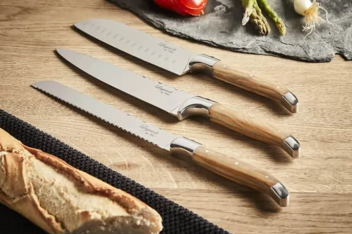 Laguiole By Hâws Knivsæt - 3 dele L 34,4/33,8/33,8 cm - Træ/rustfrit stål