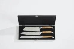 Laguiole By Hâws Knivsæt - 3 dele L 34,4/33,8/33,8 cm - Træ/rustfrit stål