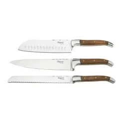 Laguiole By Hâws Knivsæt - 3 dele L 34,4/33,8/33,8 cm - Træ/rustfrit stål
