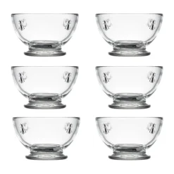 La Rochère Abeille Skål - 6 stk. Ø 10,5 x H 6,5 cm - Glas - Klar