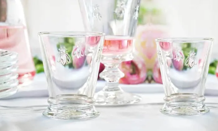 La Rochère Abeille Vandglas - 4 stk. 26 cl - Glas - Klar
