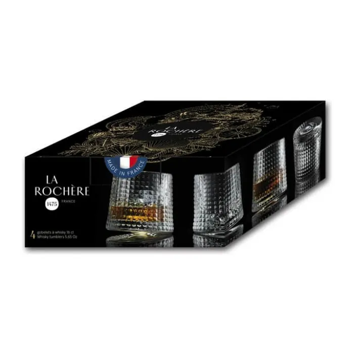 La Rochère Blossom Whiskeyglas - 4 stk. 16 cl - Glas - Klar
