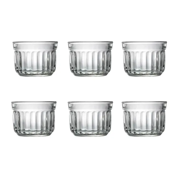 La Rochère Delice Crème Brûlée Skåle - 6 stk. Ø 8,2 x H 6,2 cm - Glas - Klar