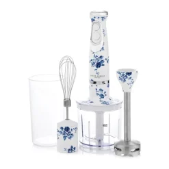 Laura Ashley Stavblender 2 programmer - Justerbarhastighed - Hvid/blå