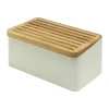 Legnoart Crispy Brødkasse H 16 x B 22 x L 35 cm - Metal/egetræ - Hvid