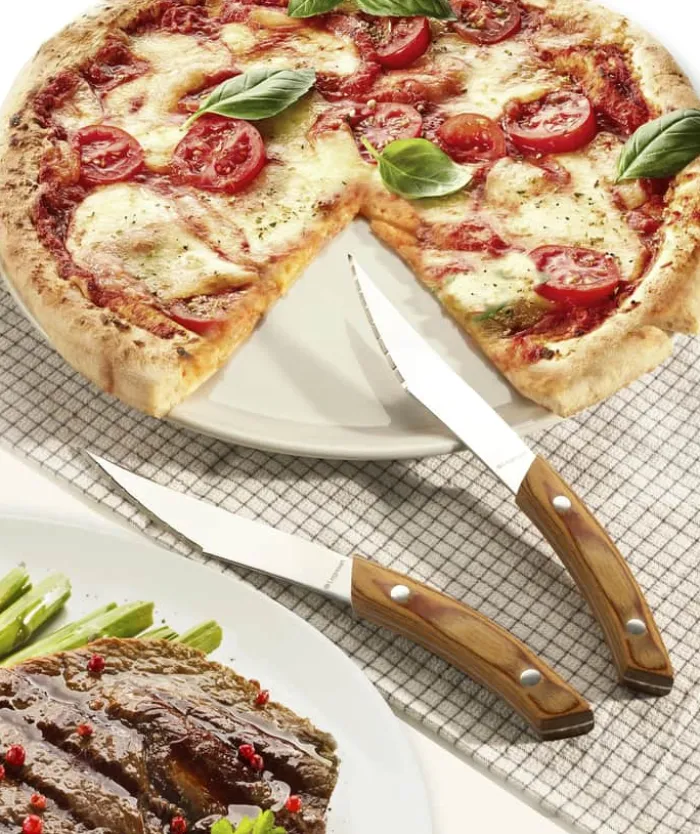 Legnoart Napoli Pizza og steakknive - 4 stk. Sæt med 4 knive i en flot bog formet gaveæske