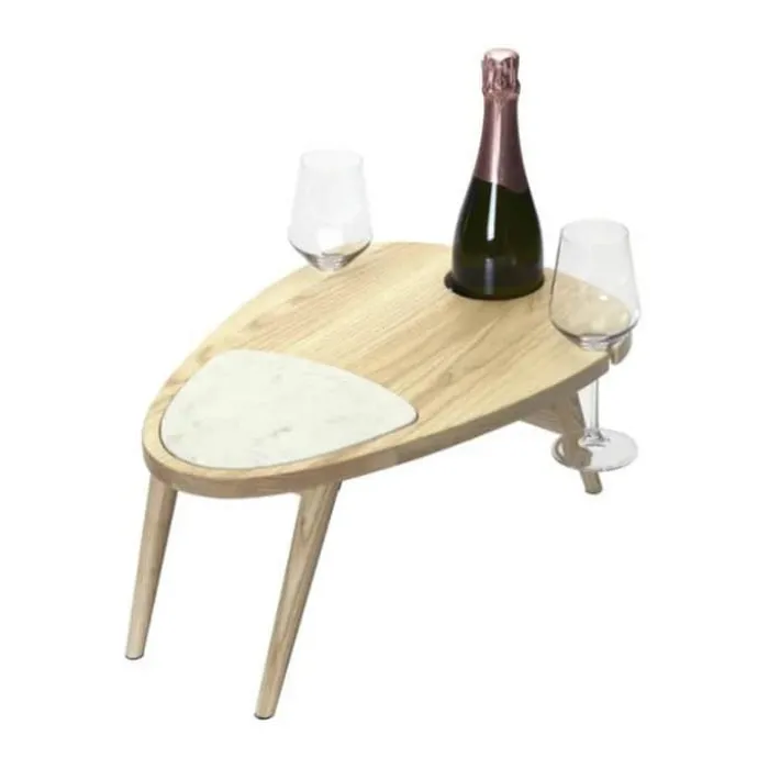 Legnoart Picnicbord H 21 x B 50 x L 34 cm - Asketræ/marmor