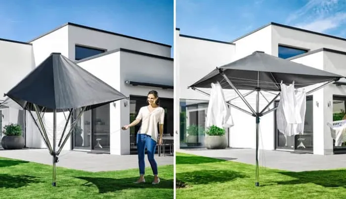 Leifheit Lino Protect 400 tørrestativ - Paraply Tørreplads: 40 meter - Aluminium