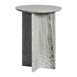 Lene Bjerre Elivinne Sidebord Ø 40 x H 50 cm - Marmor - Mørk sand