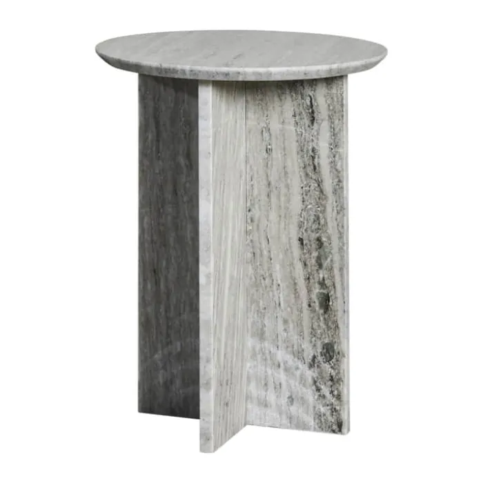 Lene Bjerre Elivinne Sidebord Ø 40 x H 50 cm - Marmor - Mørk sand
