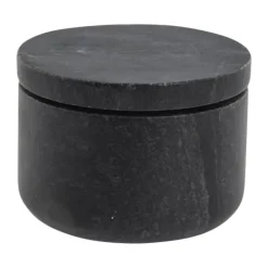Lene Bjerre Ellia Krukke m. Låg H 7,5 cm - Marmor - Sort
