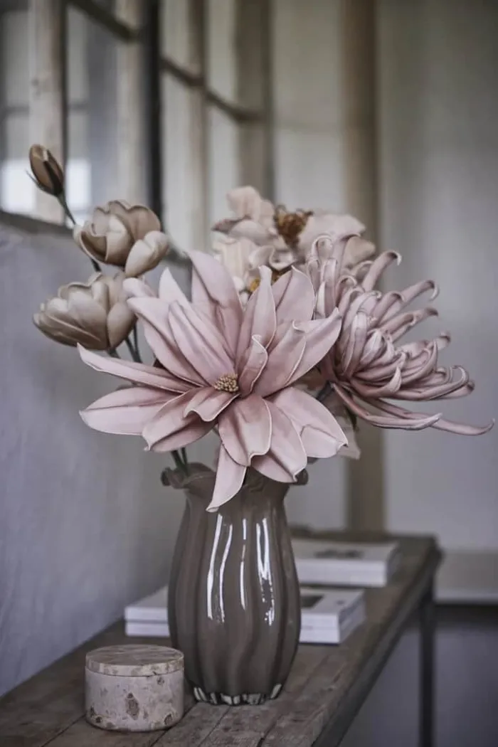 Lene Bjerre Ellia Krukke m. Låg H 7,5 cm - Marmor - Sand
